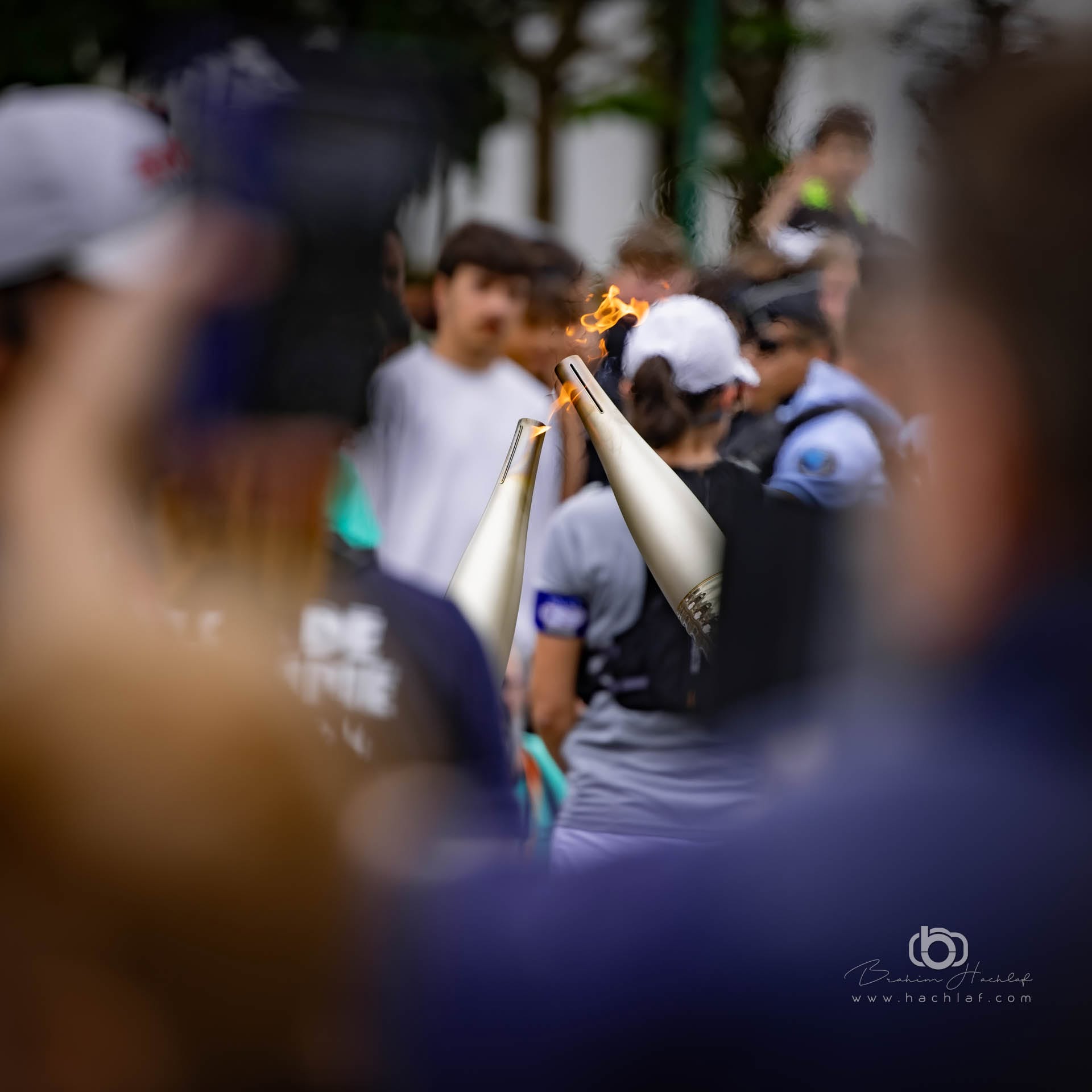 La Flamme Olympique à Ligné — Brahim Hachlaf