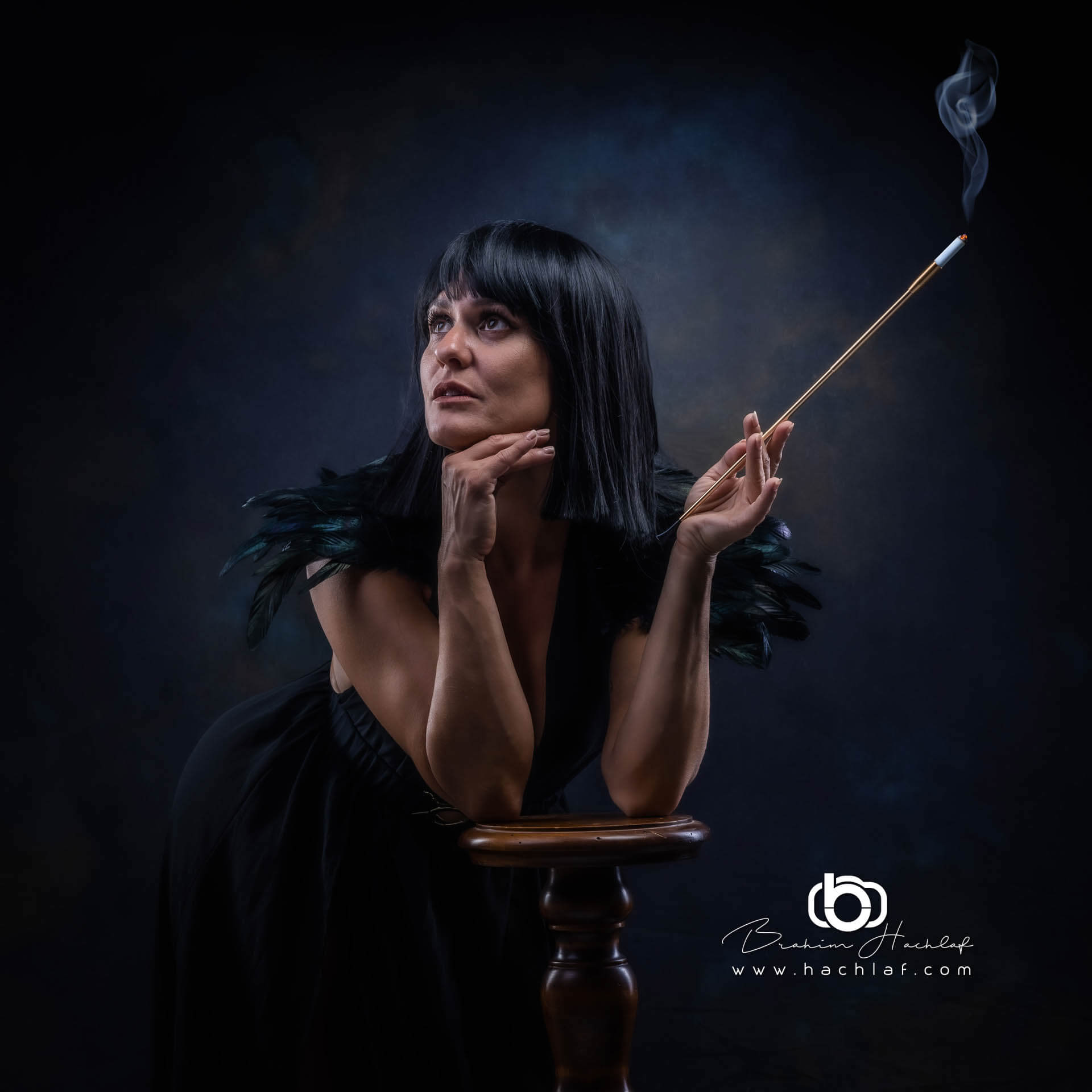 Portrait femme studio Nantes style dramatique